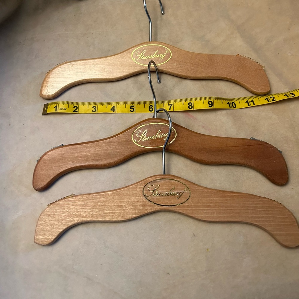 Vintage Strasburg Wooden hangers bundle of 3